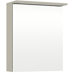 Peilikaappi LED-valolla Temal Highlight, 55 cm, 1 ovi, oikeakätinen, pistorasia oikea, matta greige