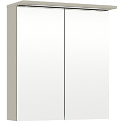 Peilikaappi LED-valolla Temal Highlight Special, 60 cm, 2 ovea, pistorasia vasen, matta greige