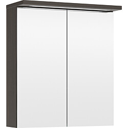 Peilikaappi LED-valolla Temal Highlight Special, 60 cm, 2 ovea, pistorasia oikea, ruskea saarni