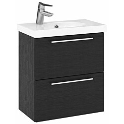 Allaskaappi altaalla Temal Trend, 2 ltk, 57.5x35 cm, musta puu