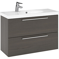 Allaskaappi altaalla Temal Trend, 2 ltk, 92.5x40 cm, ruskea saarni