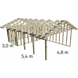 Autokatoksen runkopaketti Aarni 4.8m x 8.4m