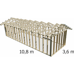 Autotallin runkopaketti Aarni 3.6m x 10.8m