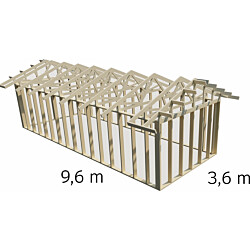 Autotallin runkopaketti Aarni 3.6m x 9.6m