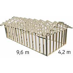 Autotallin runkopaketti Aarni 4.2m x 9.6m