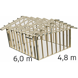 Autotallin runkopaketti Aarni 4.8m x 6.0m