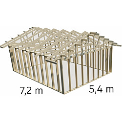 Autotallin runkopaketti Aarni 5.4m x 7.2m