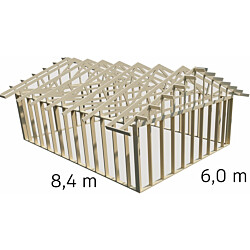 Autotallin runkopaketti Aarni 6.0m x 8.4m