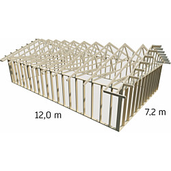 Autotallin runkopaketti Aarni 7.2m x 12.0m