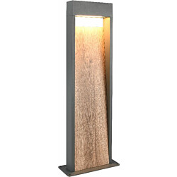LED-pylväsvalaisin Trio Salmon, 100cm, puu/antrasiitti