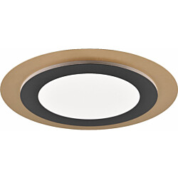 LED-kattovalaisin Trio Morgan, Ø45cm, mattamusta/kulta