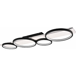 LED-kattovalaisin Trio Medera, 4-os, mattamusta