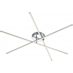 LED-kattovalaisin Trio Tiriac 120x1000x1000mm, harjattu teräs