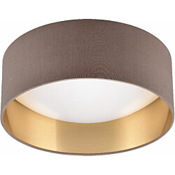 LED-kattovalaisin Trio Locarno, 28cm, harmaanruskea