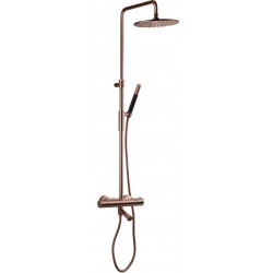 Sadesuihkusetti Tapwell TVM2200 Copper, termostaattihanalla, suihkupää ⌀250mm, juoksuputkella, kiiltävä kupari