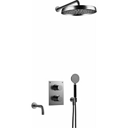 Sadesuihkusetti Tapwell ARM7368 ED2, piiloasennus, Brushed Black Chrome