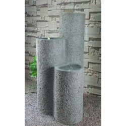 Suihkulähde LED-valoilla Chic Garden Pilarit, 100cm, grafiitti