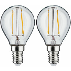 LED-filamenttilamppu Paulmann Drop, E14, 250lm, 2.7W, 2700K, kirkas, 2kpl
