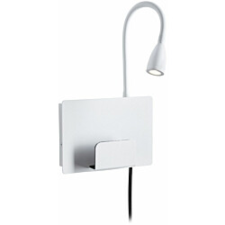 LED-seinävalaisin Paulmann Halina, USB C, 2700K, 200lm, 2.4W, mattavalkoinen