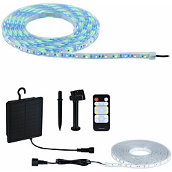 LED-nauha Paulmann Solar 5m aurinkokenno IP44 3.2W 22lm/m 60 LEDiä/m RGB kaukosäädin