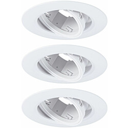 LED-alasvalo Paulmann Ø90mm kääntyvä 30° GU10 max. 10W upotettava valkoinen, 3kpl/pkt