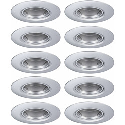 LED-alasvalo Paulmann Ø90mm GU10 max. 10W upotettava mattakromi, 10kpl/pkt