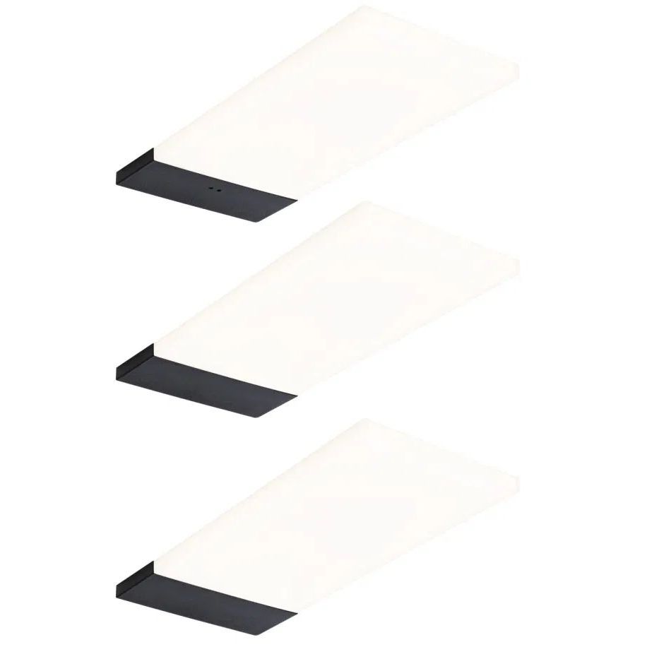 LED-työpistevalaisin Paulmann Bredo 80x190mm liiketunnistin 3000K 2.5W 180lm musta, 3kpl/pkt