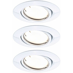 Upotettava LED-valaisin Paulmann Base Coin, 3kpl, Smart Home Zigbee 3.0, Ø90mm, himmennettävä, 3000K, valkoinen