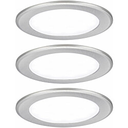 LED-kalustevalaisin Paulmann Ø65mm 4000K upotettava 2.5W 180lm harjattu rauta, 3kpl/pkt
