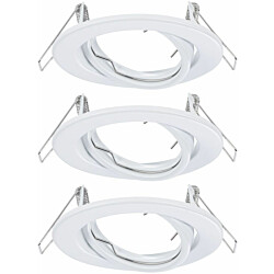 Upotettava valaisin Paulmann, 3kpl, Ø90mm, GU10, max.3x10W, himmennettävä, valkoinen