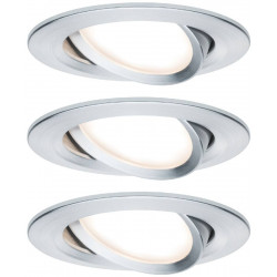 Alasvalosetti Paulmann Nova, Ø84mm, himmennettävä, suunnattava, alumiini