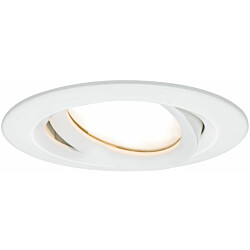 Upotettava LED-valaisin Paulmann Nova Plus Coin, IP65, Ø93mm, 6W, 470lm, 2700K, himmennettävä, mattavalkoinen