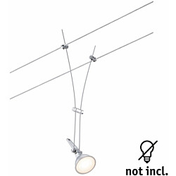 Vaijerivalaisin Paulmann CorDuo Comet, GU5.3, 12V, himmennettävä, mattakromi