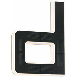LED-kirjainvalaisin aurinkokennolla Paulmann Letter D, IP44, 3000K, musta
