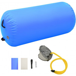 Täytettävä voimistelurulla pumpulla 120x90 cm PVC sininen