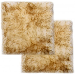 Tuolinpehmusteet 2 kpl melange 40x40cm lampaannahka