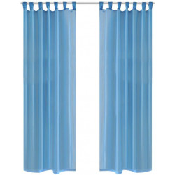Turkoosit sheer verhot 140 x 225 cm 2 kpl