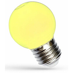 LED-lamppu Spectrum E27 pallo G45 230V 1W keltainen