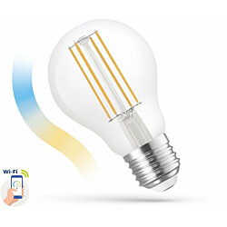 LED-älylamppu Spectrum E27 5W 230V COG CCT+DIM Wi-Fi 3000-6000K kirkas