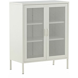 Vitriini Venture Home Misha, mesh-ovilla, 101.5x80cm, valkoinen