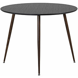 Ruokapöytä Venture Home Plaza ⌀100cm, musta/tummanruskea