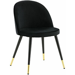 Ruokapöydän tuoli Venture Home Velvet, messinki/musta sametti