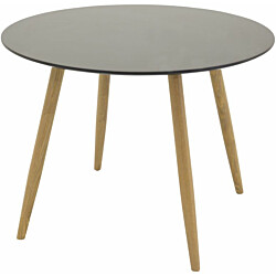 Ruokapöytä Venture Home Plaza ⌀100cm, musta/vaaleanruskea