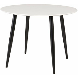 Ruokapöytä Venture Home Plaza ⌀100cm, valkoinen/musta