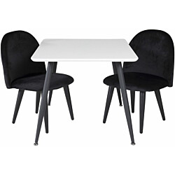 Lasten pöytä ja tuolit Venture Home Polar XXS + Velvet XXS, valkoinen/musta