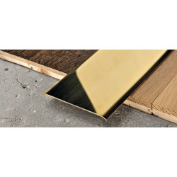 Peitelista Progress Profiles Proplate, 2,7m, 20mm, liimakiinnitys, messinki