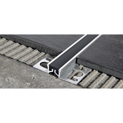 Liikuntasaumalista Progress Profiles Proflex AL, 2,7m, 17mm, 10mm, musta