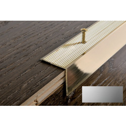Porraskulmalista Progress Profiles Prowalk, 2,7m, 30mm, ruuvikiinnitettävä, anodisoitu hopea
