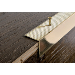 Porraskulmalista Progress Profiles Prowalk, 2,7m, 30mm, ruuvikiinnitettävä, pronssi