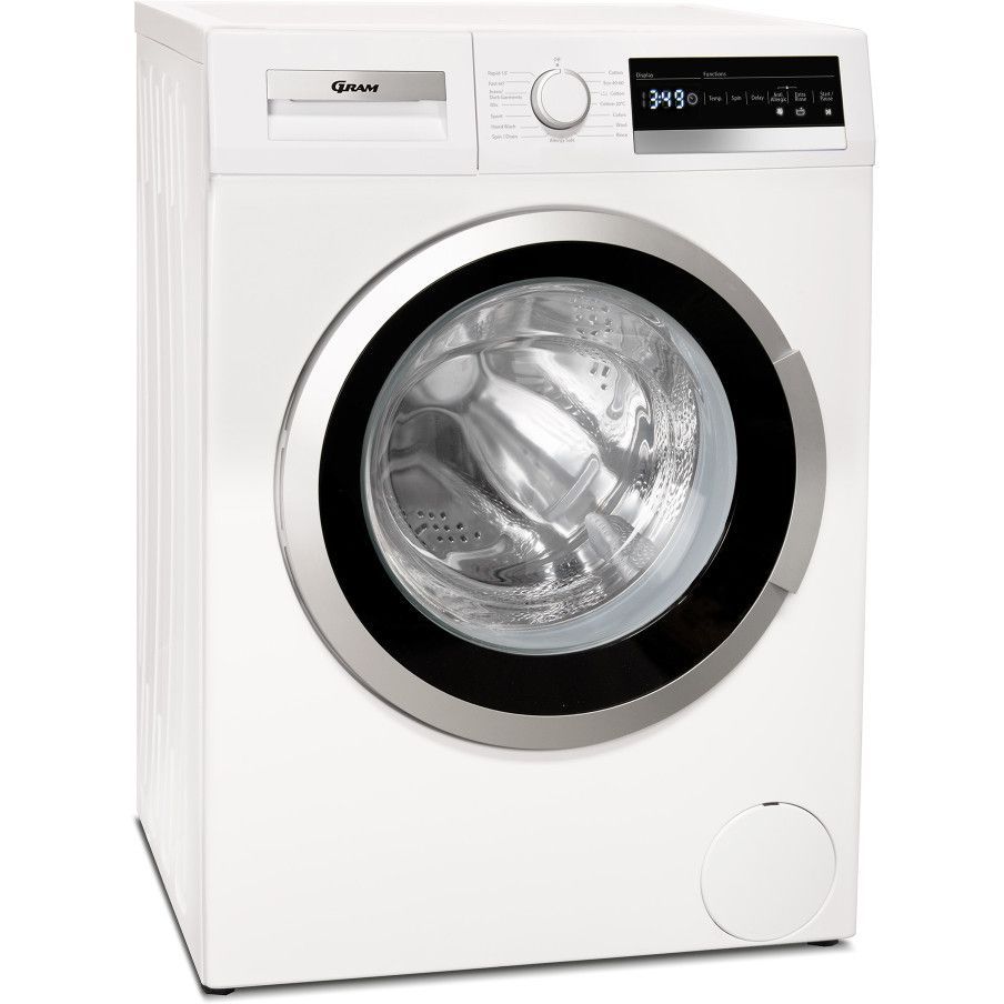 Edestä täytettävä pesukone Gram WDE 71814-92, 8kg, 1400rpm